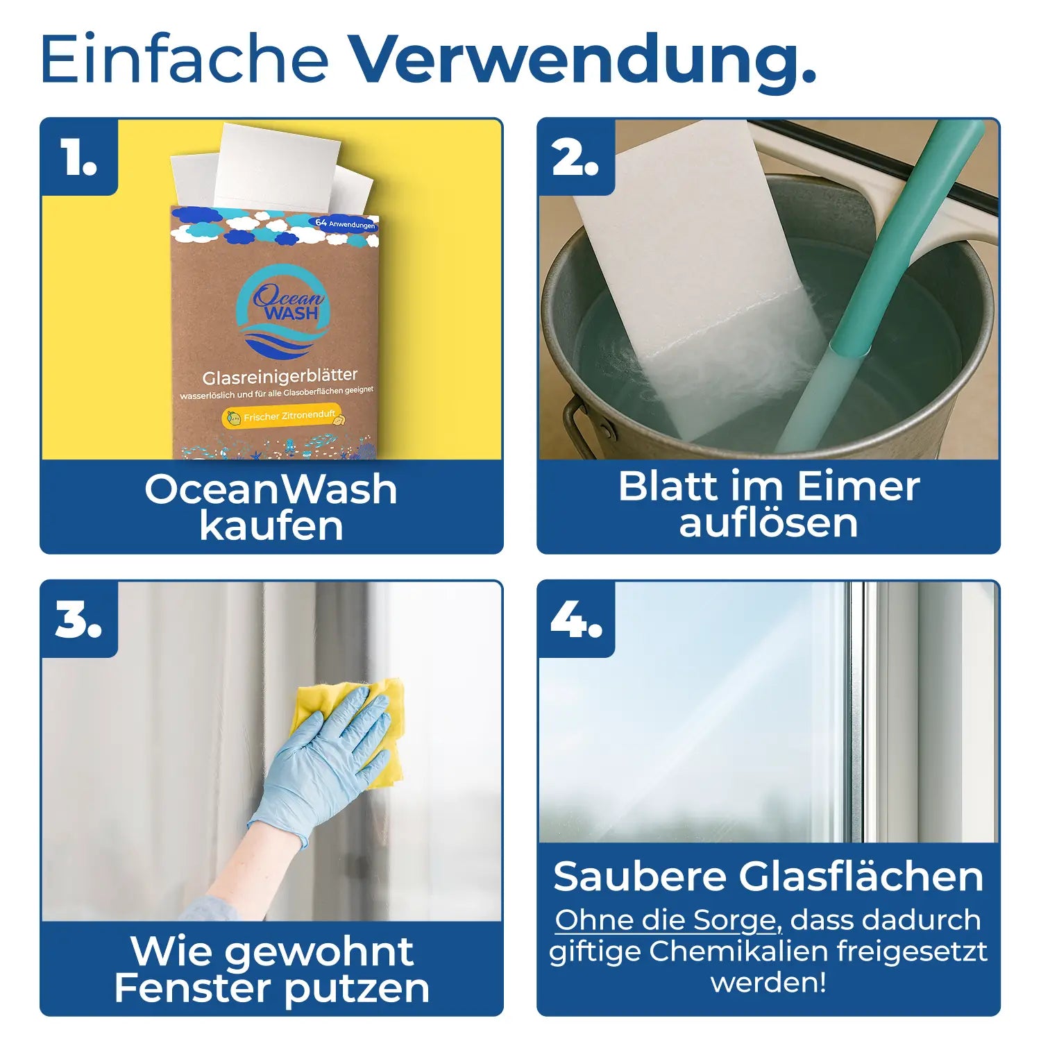 Glasreiniger-Blätter