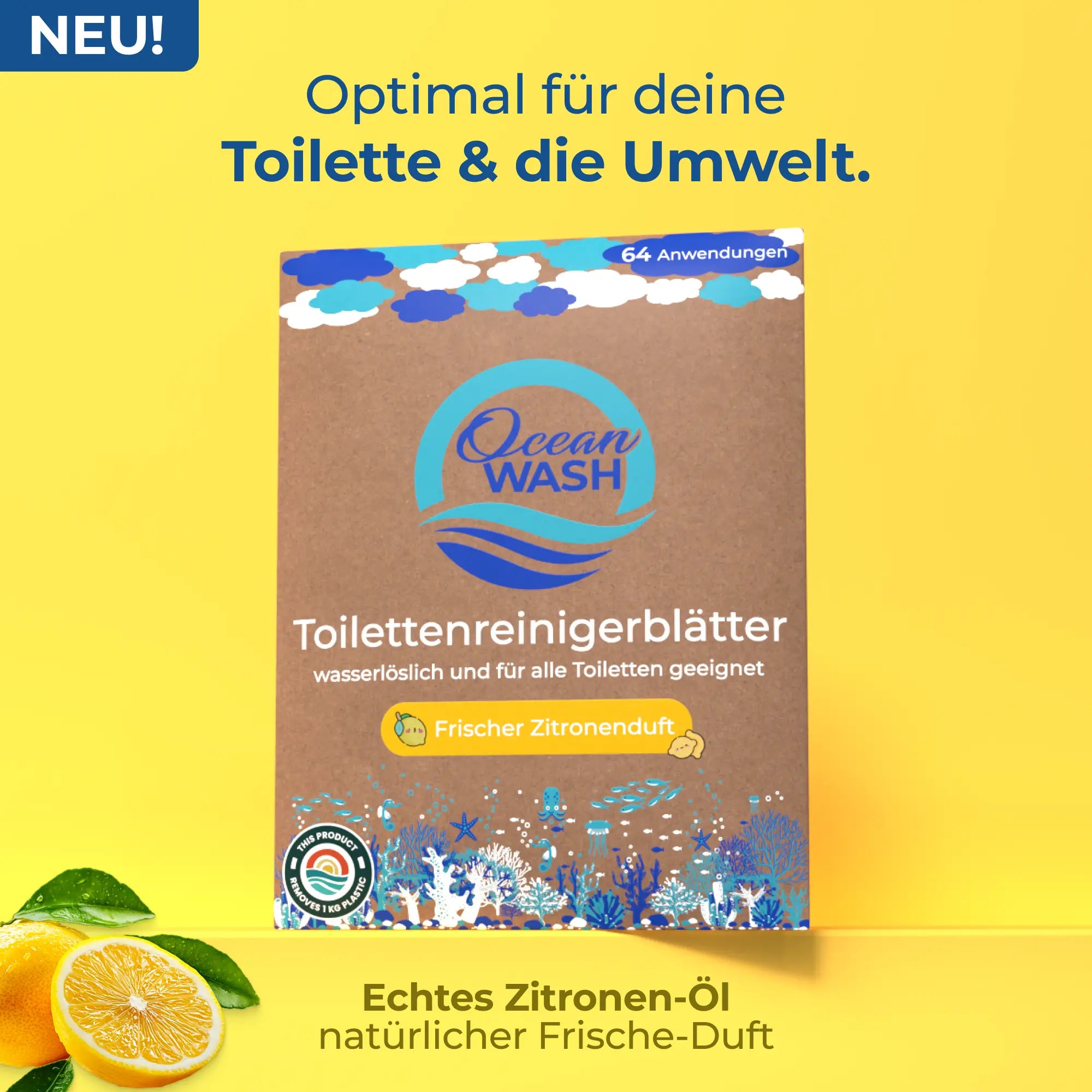 Toilettenreiniger-Blätter