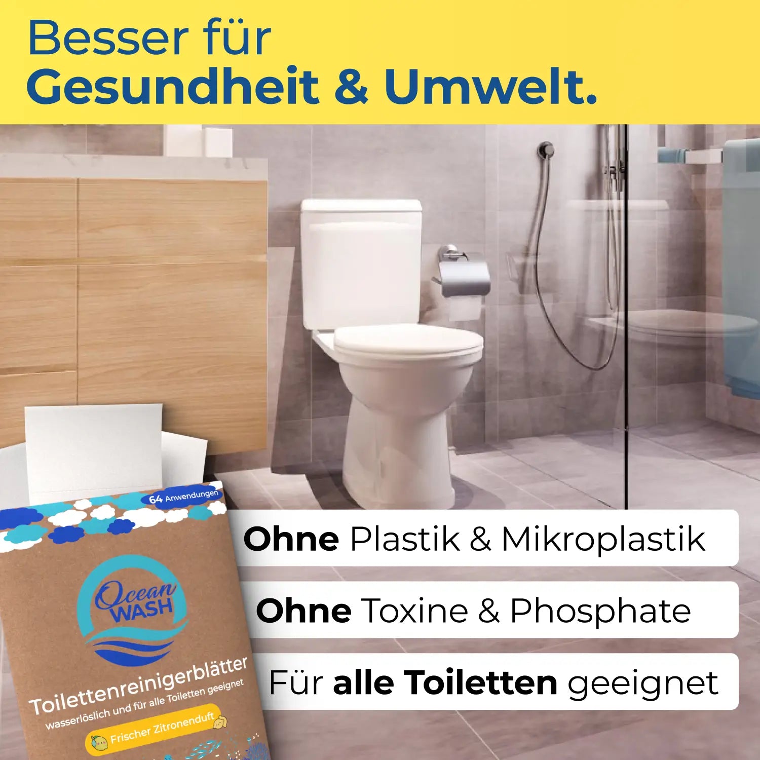 Toilettenreiniger-Blätter