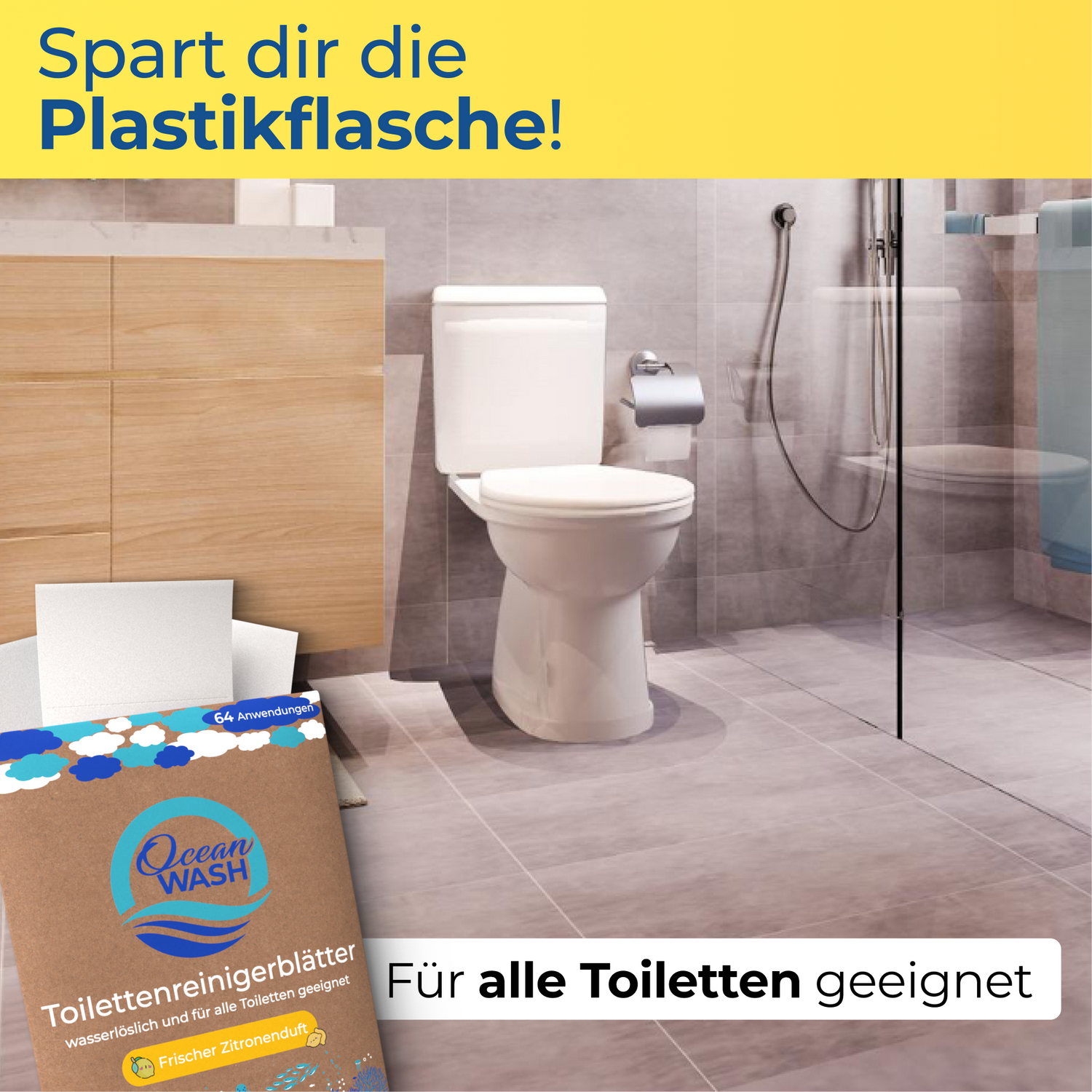 Toilettenreiniger-Blätter