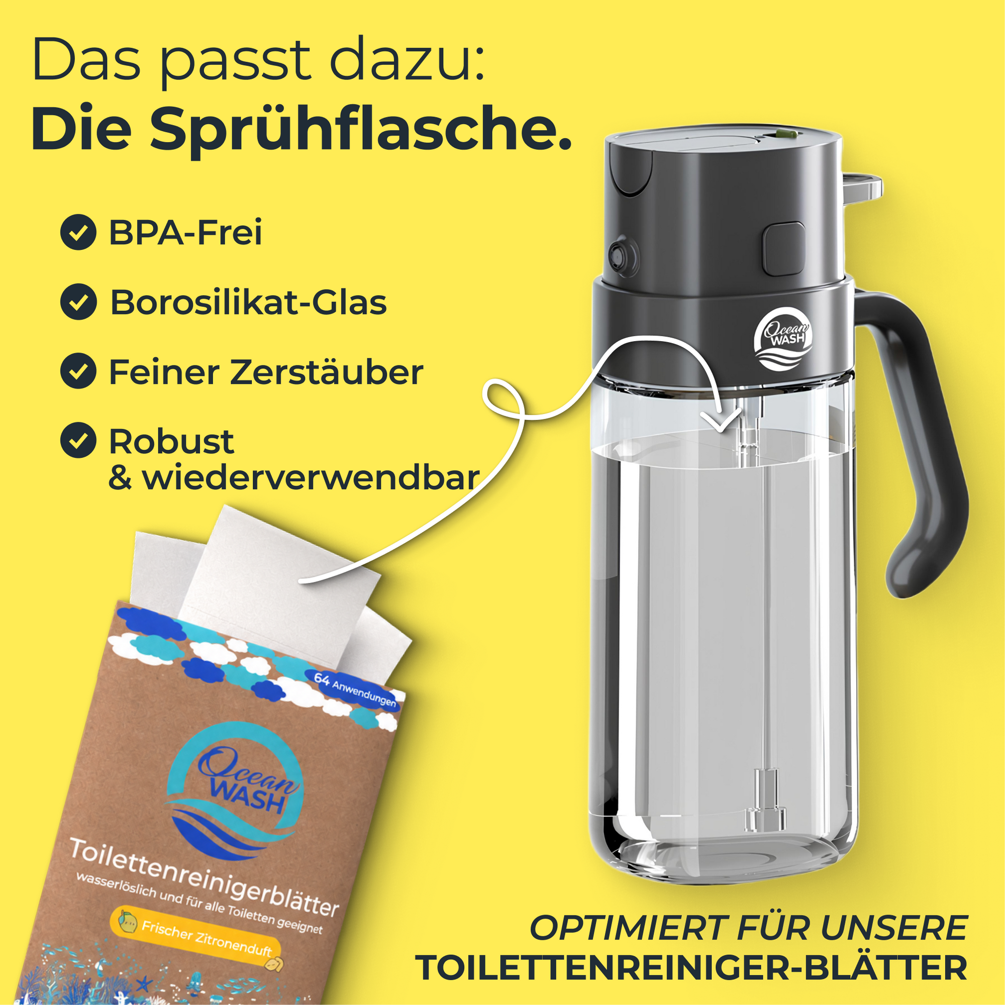 Toilettenreiniger-Blätter