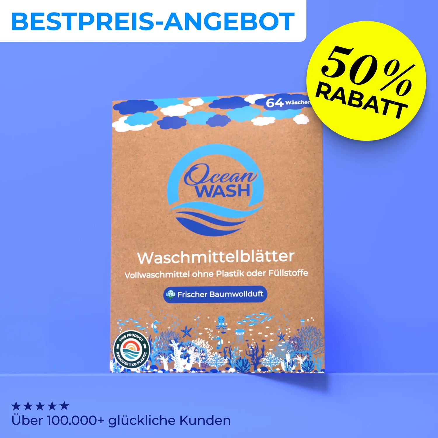 Waschmittel-Blätter Baumwollduft