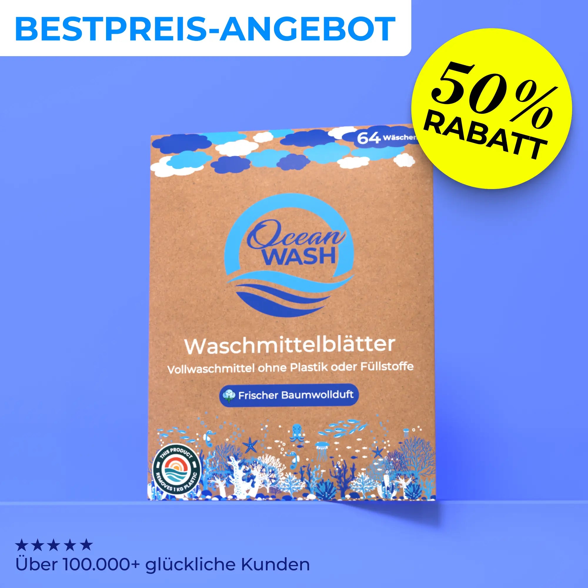 Waschmittel-Blätter Baumwollduft