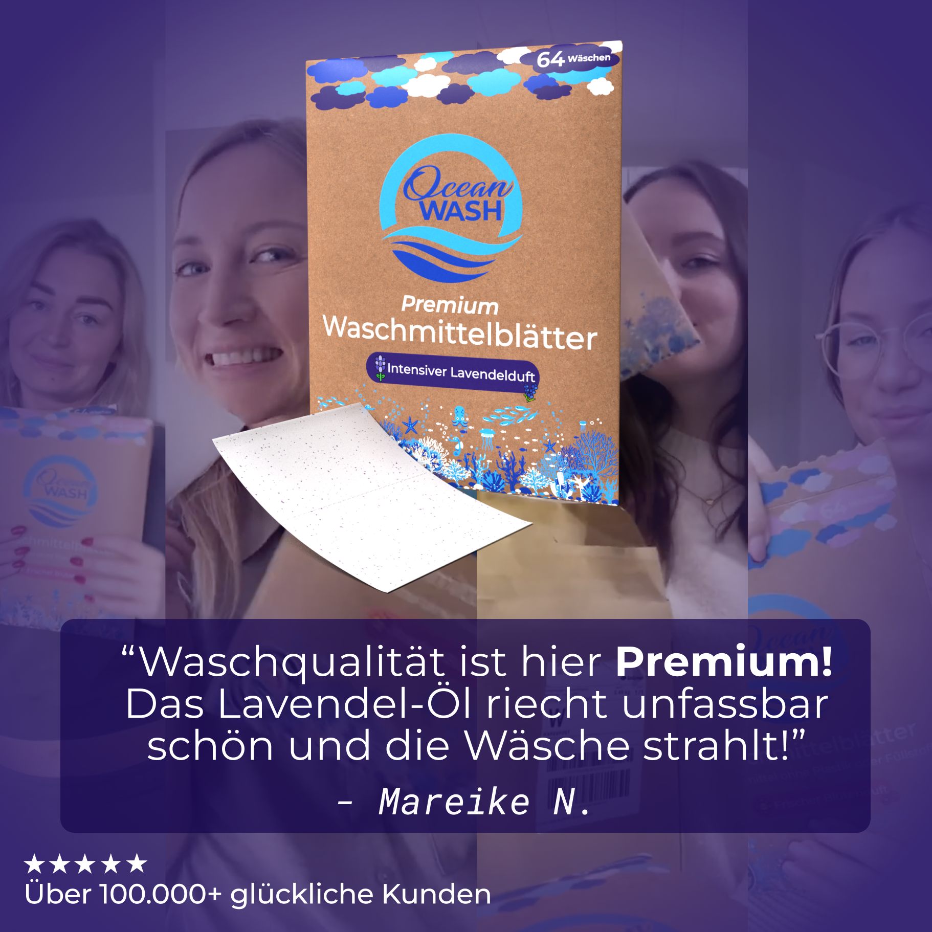 Waschmittel-Blätter Lavendel
