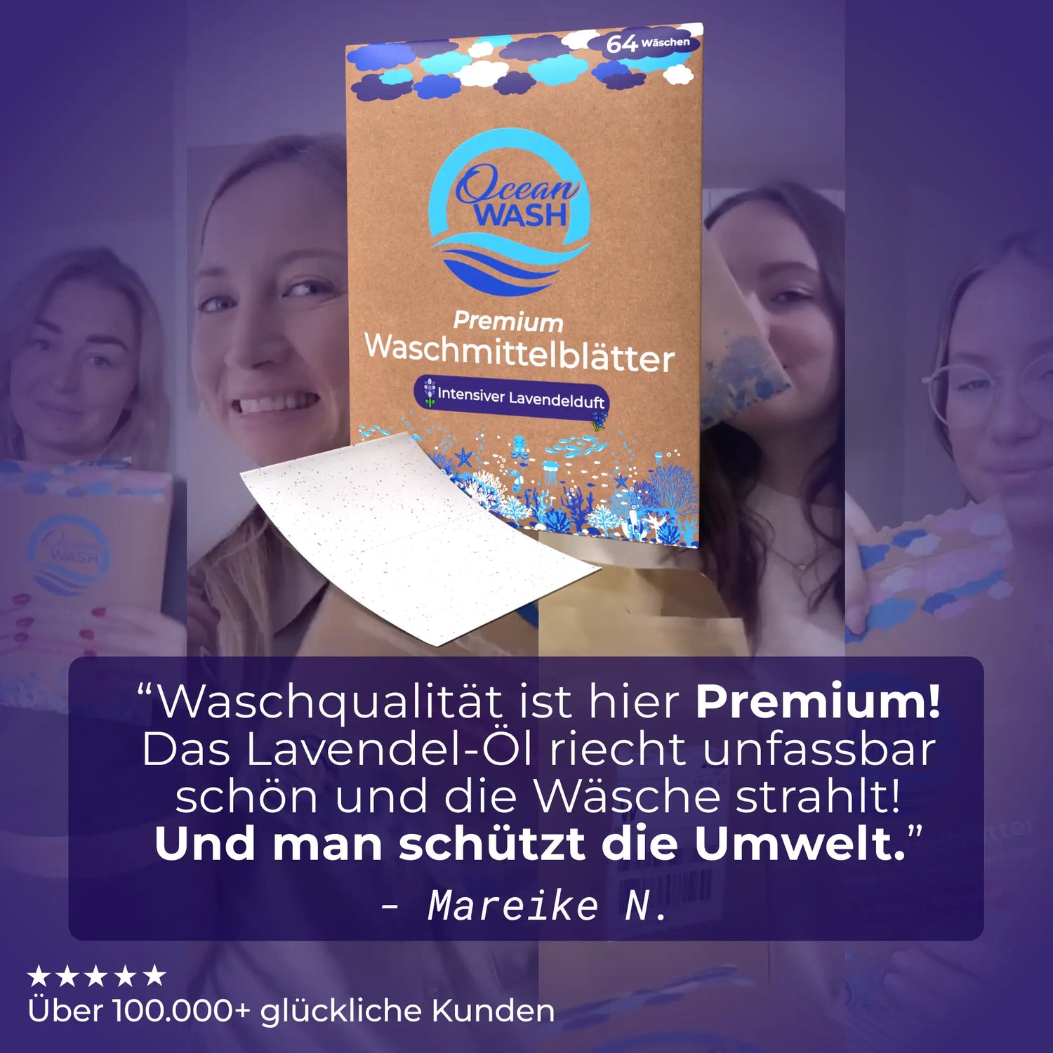 Waschmittel-Blätter Lavendel