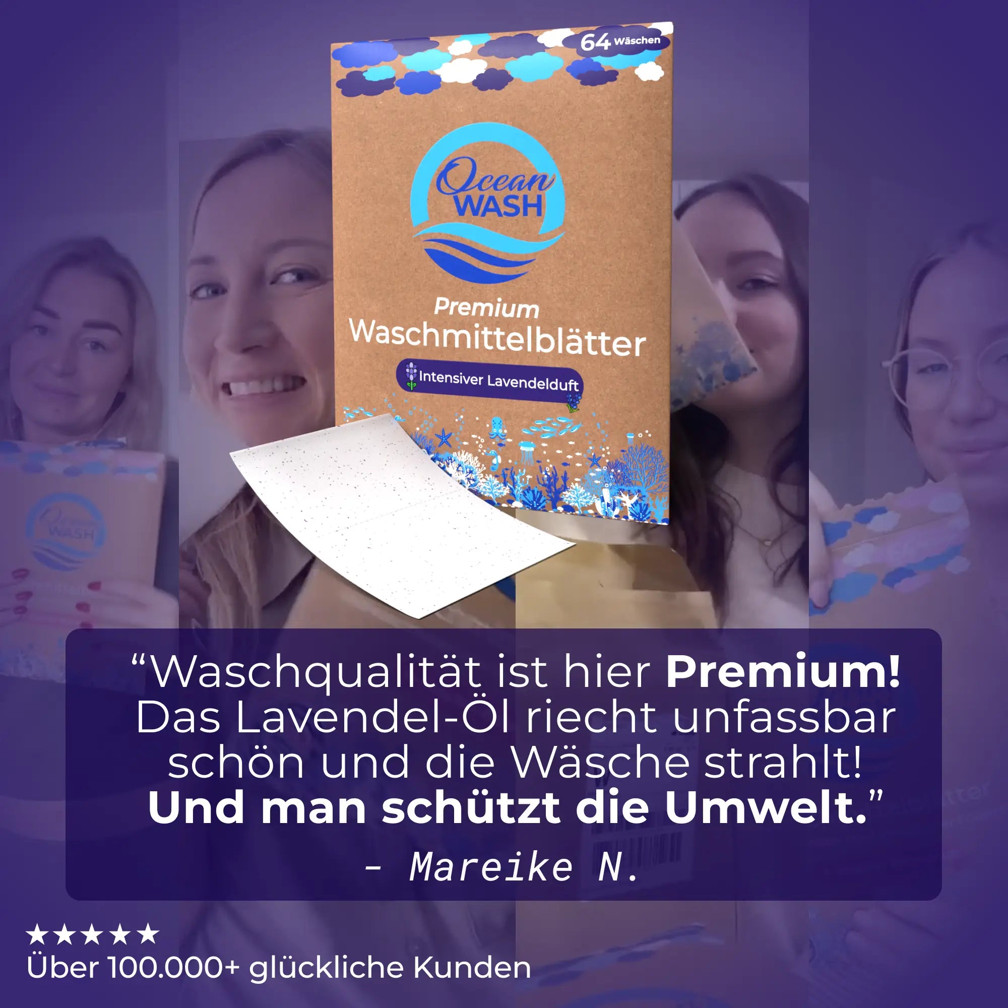 Waschmittel-Blätter Lavendel
