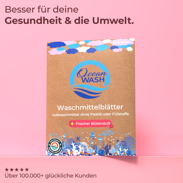 OceanWash detergent leaves floral scent
