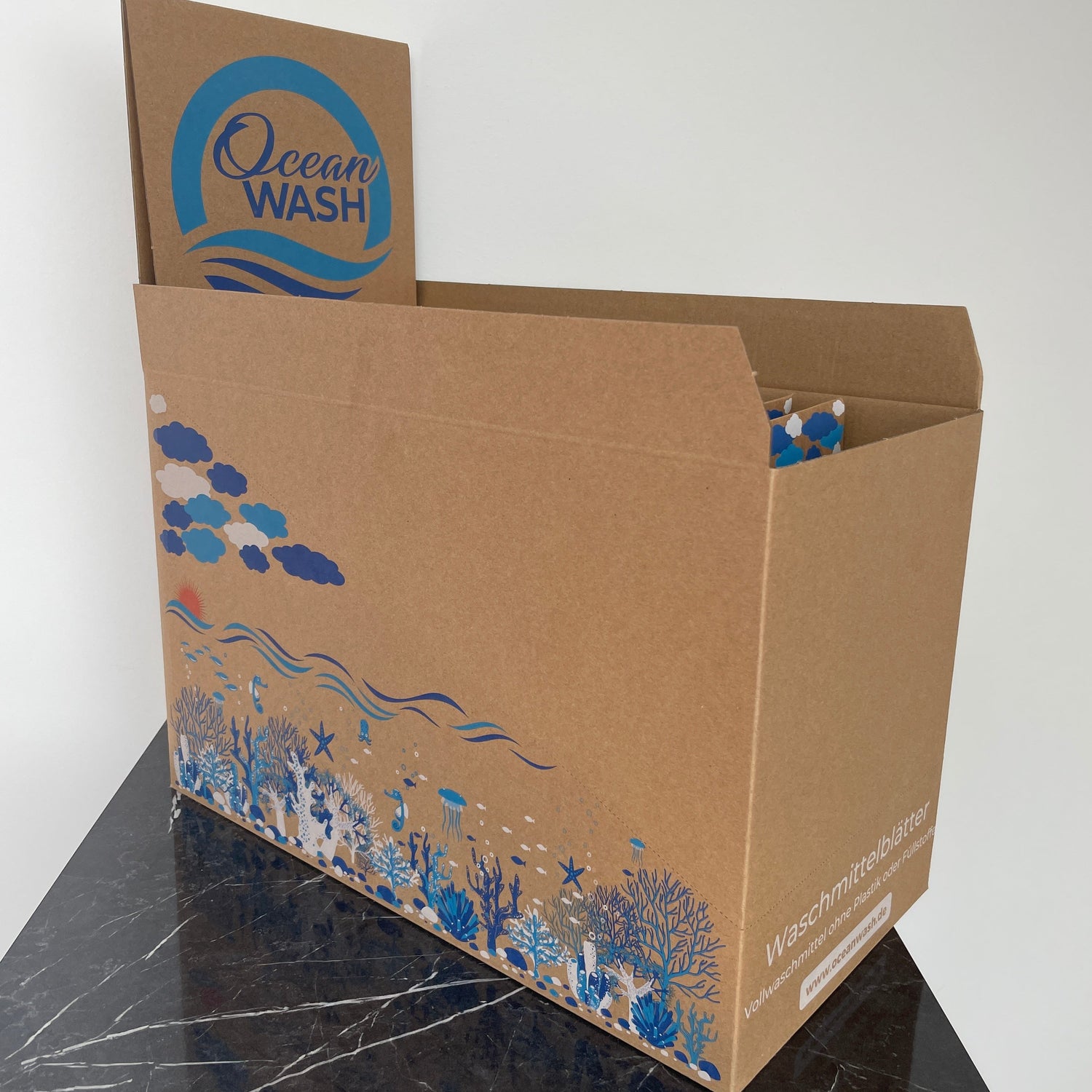 B2B : 20 paquets d'OceanWash dans une boîte à étagères