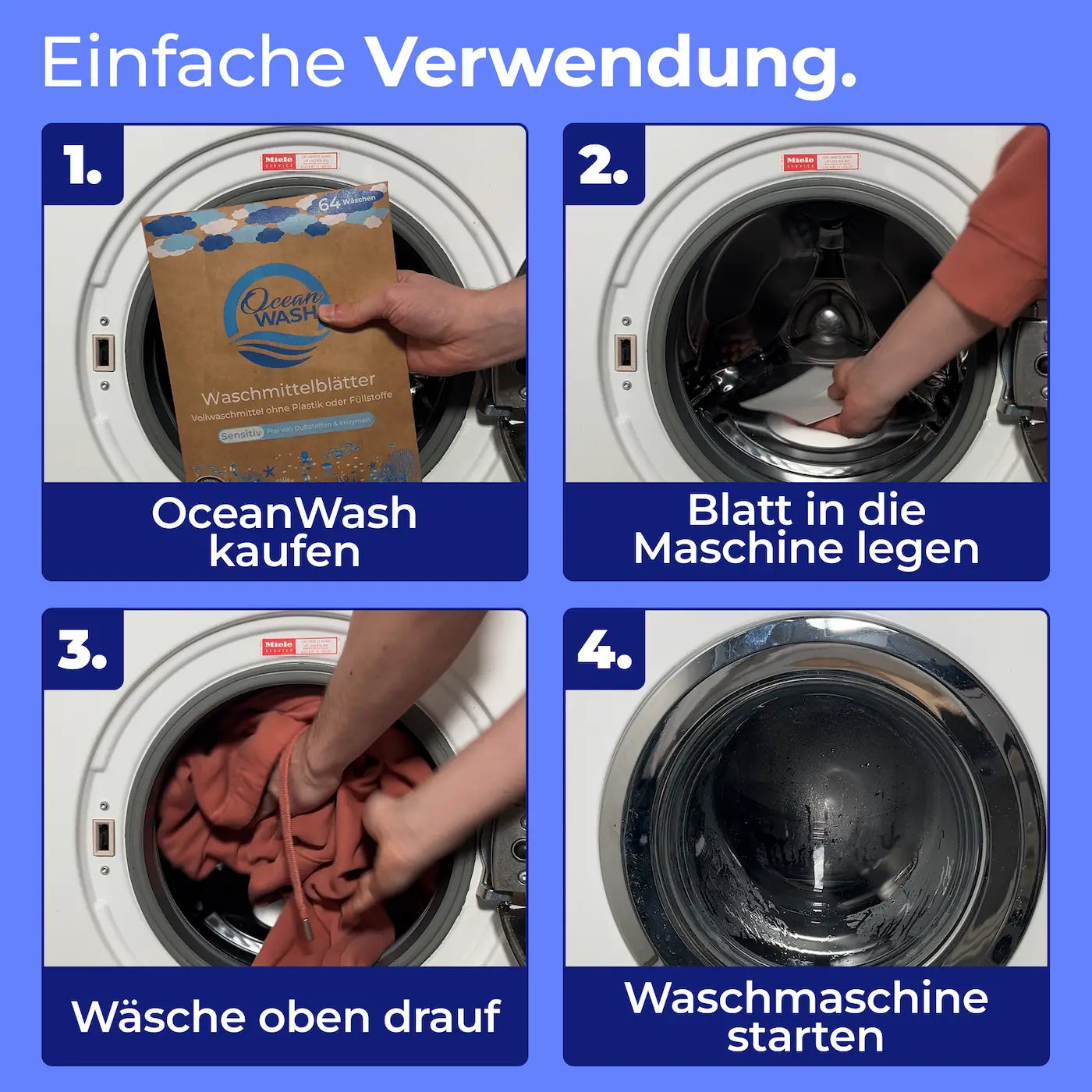Waschmittelblätter Baumwollduft