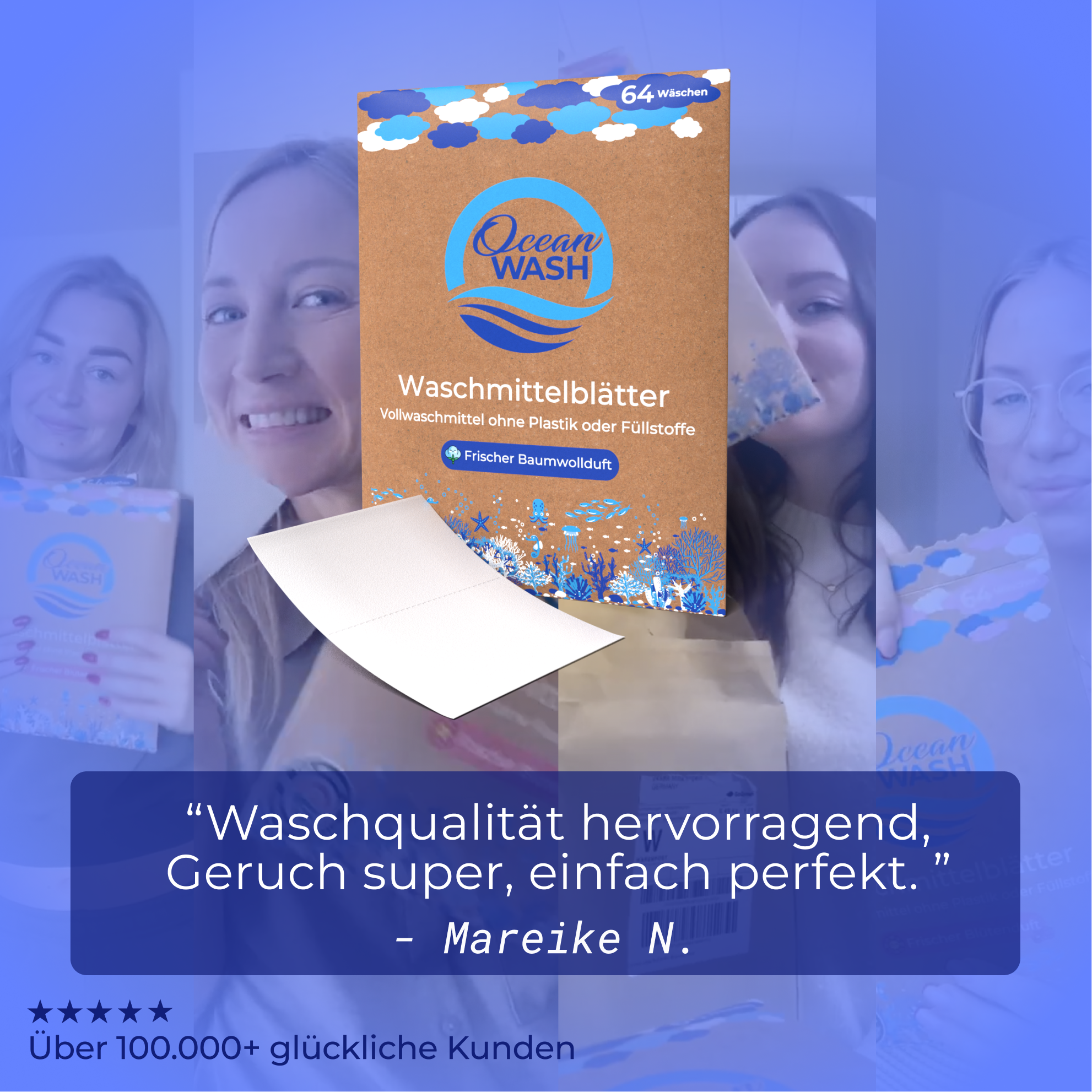 Waschmittel-Blätter Baumwollduft