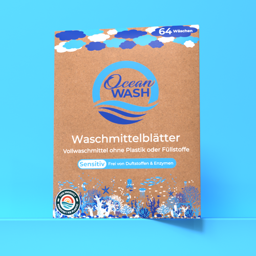 Feuilles de détergent pour peaux sensibles OceanWash 