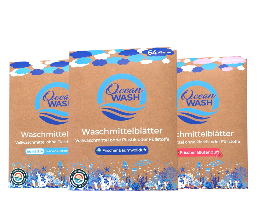 OceanWash Waschmittelblätter 3er-Bundle – 3er-Produktset